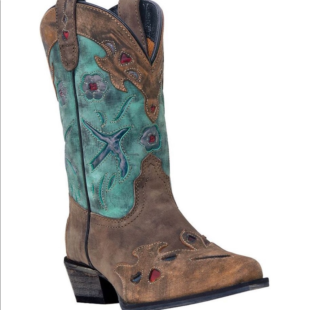 Dan Post Vintage Bluebird Cowboy Boot girls sz 5